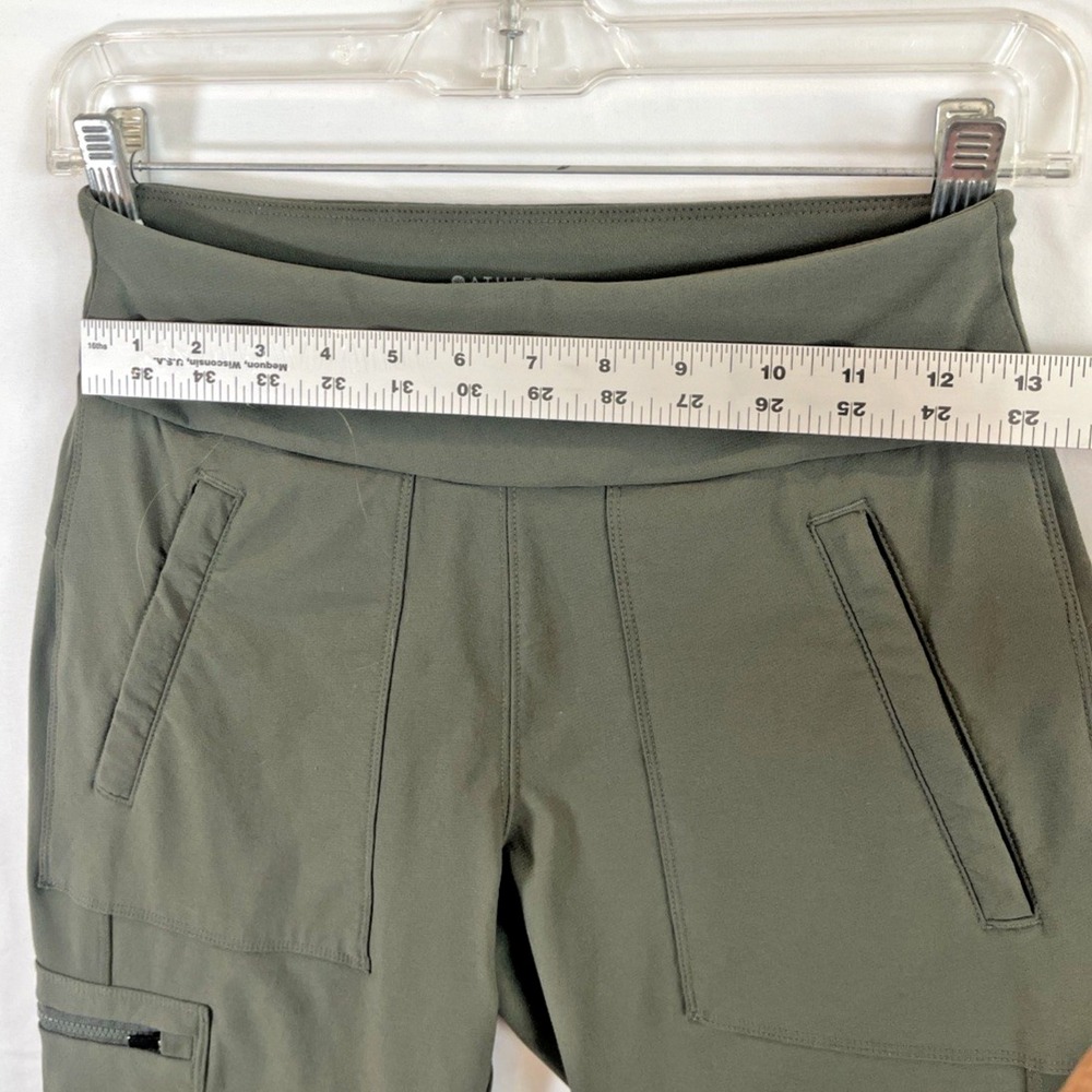 Athleta Headlands Hybrid Cargo Tight Leggings Peat Zippered Pockets S ize 4 - Picture 7 of 14